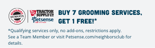Buy 7 Grooming Services, Get 1 Free!