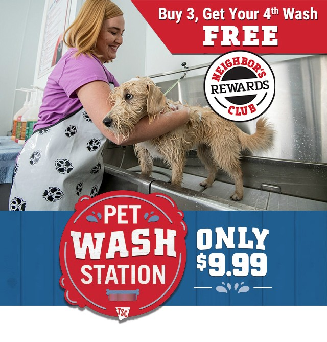 Pet Wash Station Buy 3, Get your 4th wash FREE