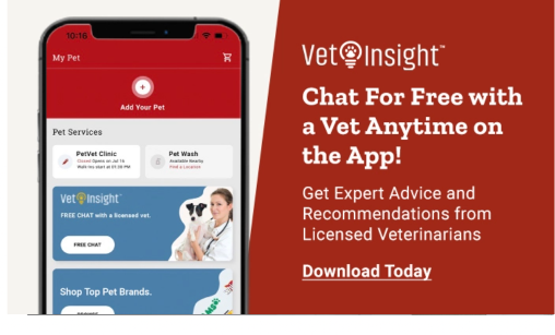 chat for free with a vet anytime on the App